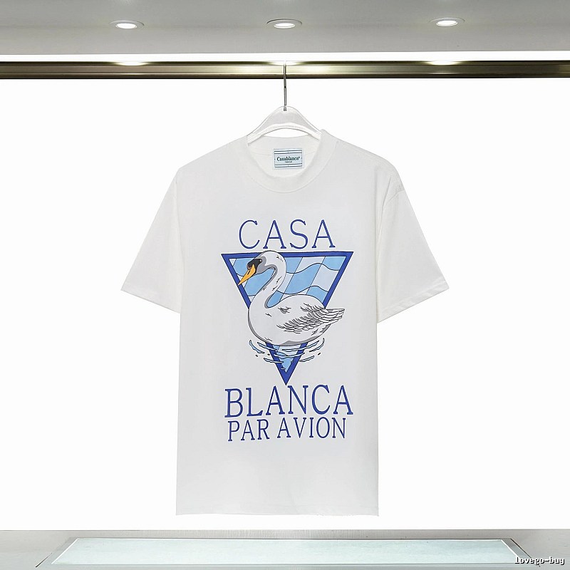 Casablanca Swan Print White T-shirt