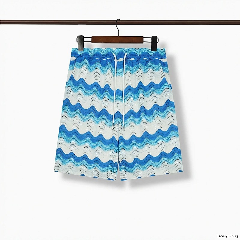 Casablanca Wave Style Blue and White Shorts