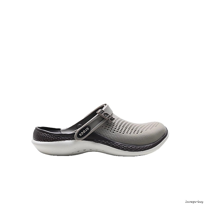 Casual style of Crocs clogs in gray and black