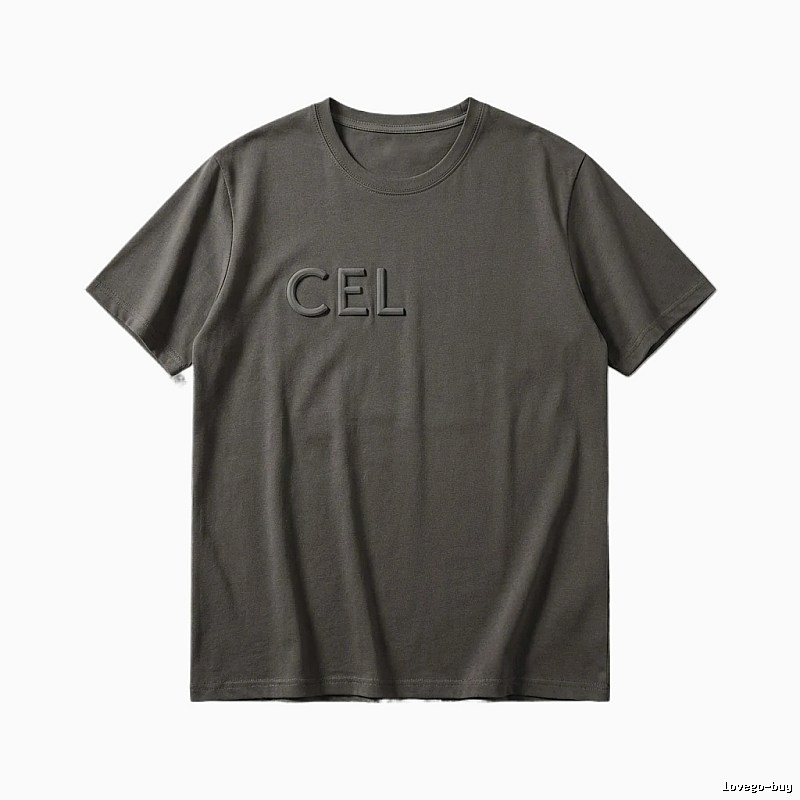 CELINE minimalist style dark gray T-shirt