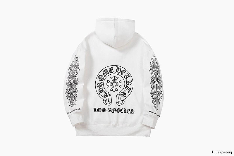 Chrome Hearts 2088-26 White Cross Graphic Hoodie Weekend Wear