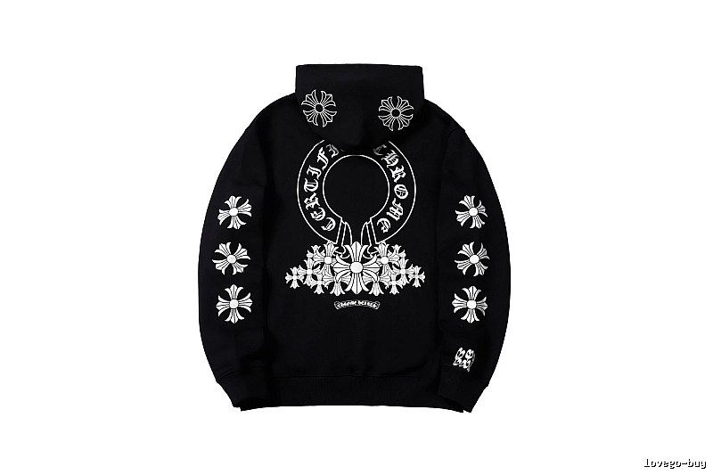 Chrome Hearts 2088-82 Black Cross Graphic Hoodie Match Day