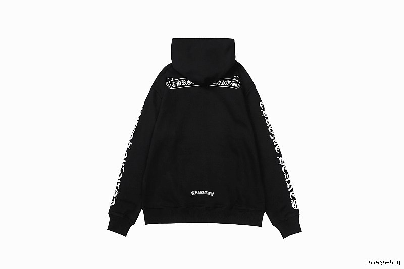 Chrome Hearts 2088-96 Black Cross Graphic Hoodie Airport Outfit