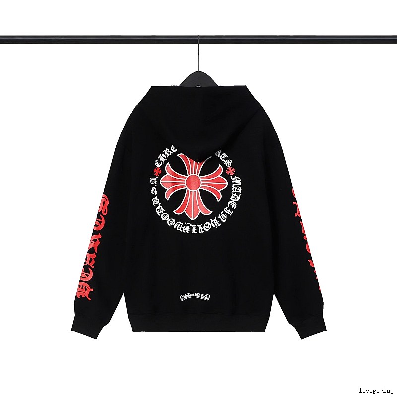 Chrome Hearts 2089-62 Black Cross Graphic Hoodie Soft Neutral