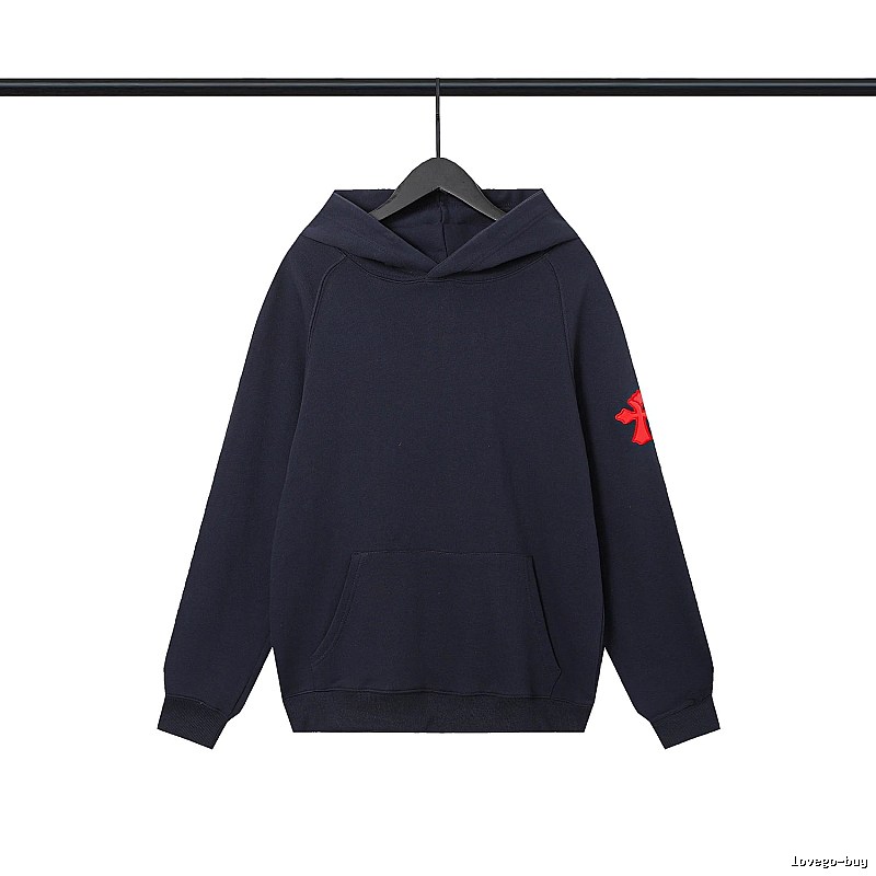 Chrome Hearts 2089-83 Navy Cross Graphic Hoodie Sport Casual