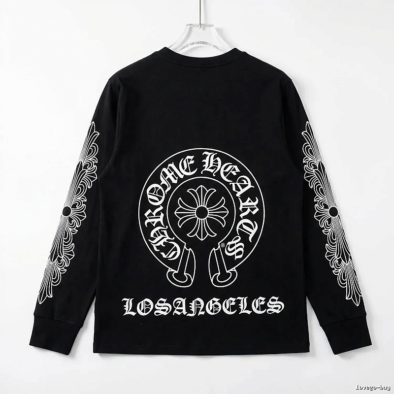 Chrome Hearts Cross Flower Dark Style Black Long Sleeve