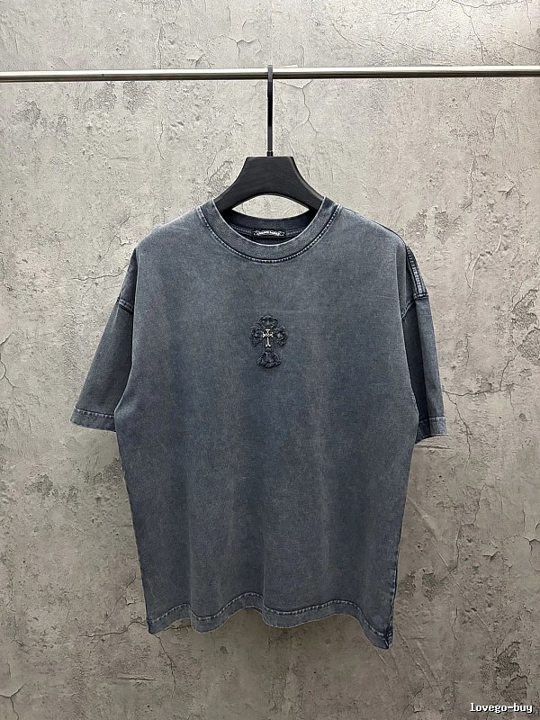Chrome Hearts Cross Retro Style Gray T-shirt