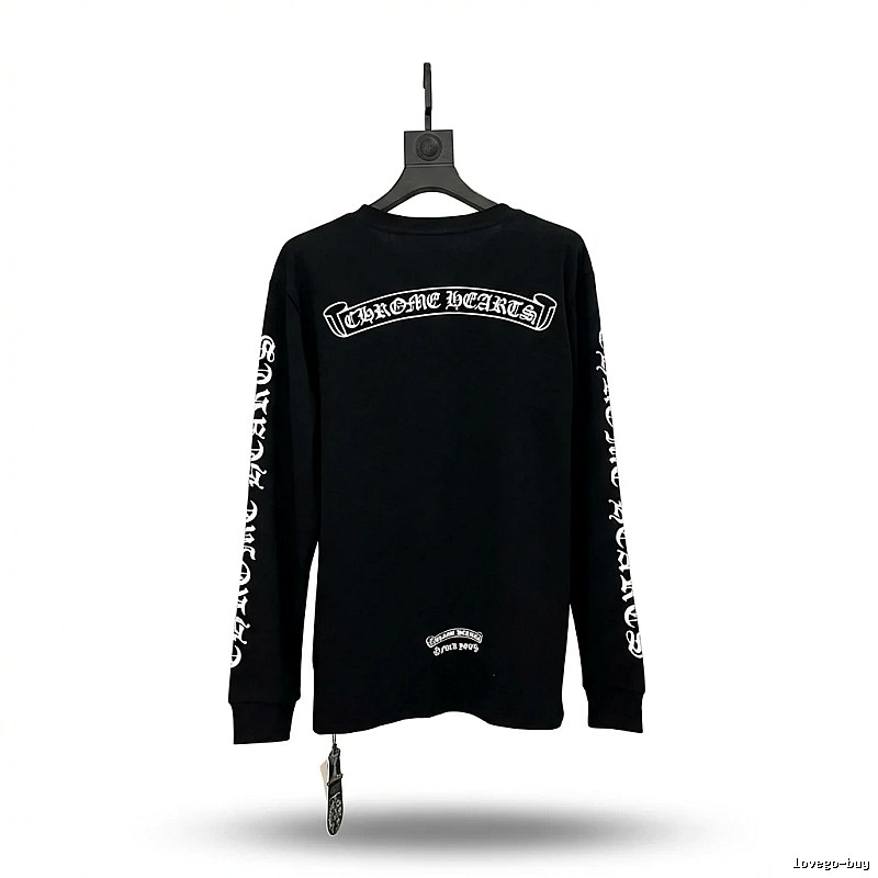 Chrome Hearts Dark Style Black Long T-shirt