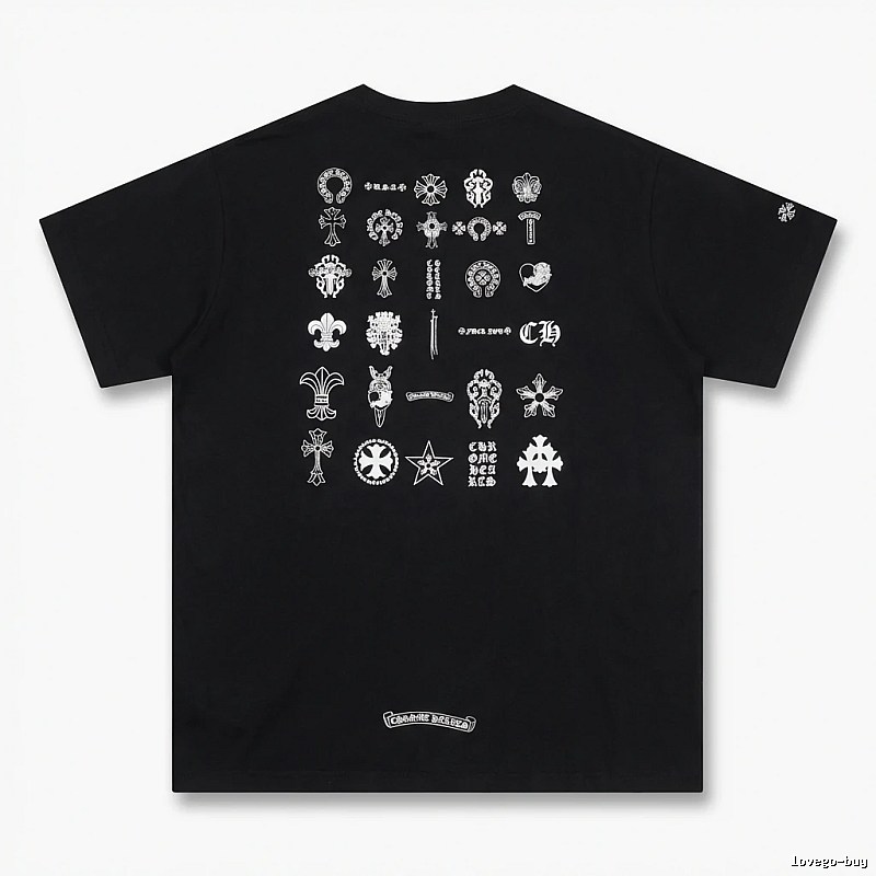 Chrome Hearts dark style black T-shirt