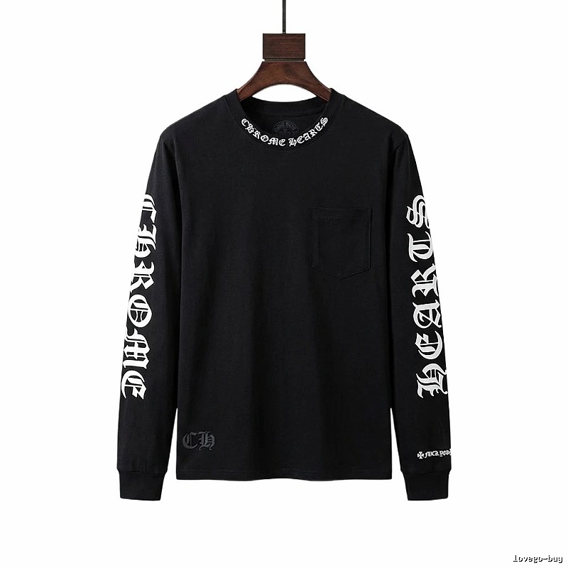 Chrome Hearts Dark Style Long-sleeved Black T-shirt
