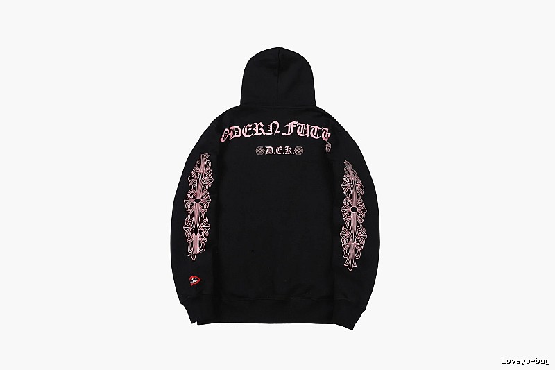 Chrome Hearts Gift Ready Cross graphic hoodie Black Blue Cross with Standout Detail
