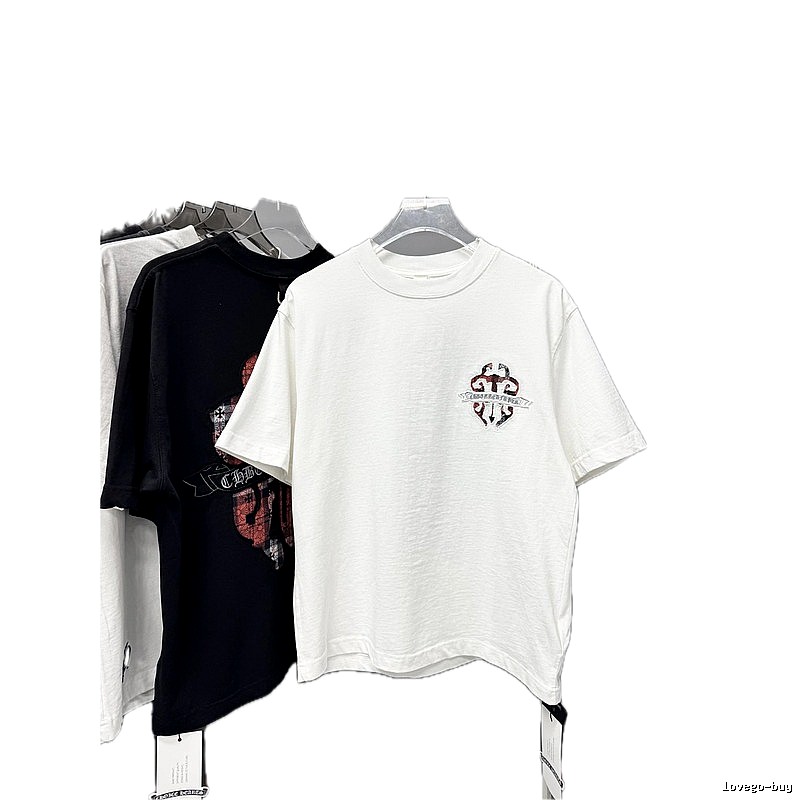 Chrome Hearts Patchwork Cross Street Style White T-Shirt