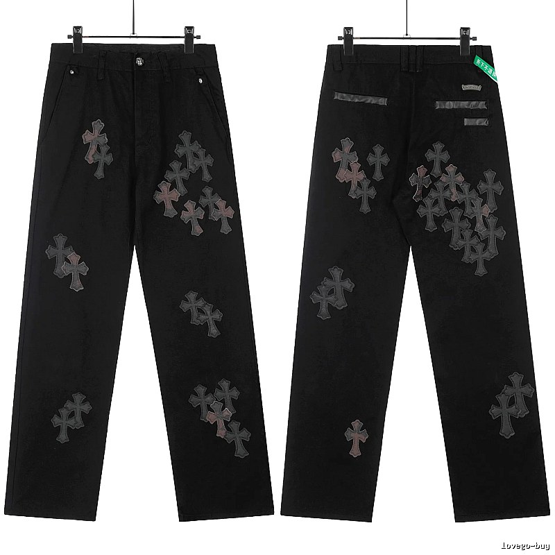Chrome Hearts Patterned Graphic jeans Light Denim Jeans with Polished Detail