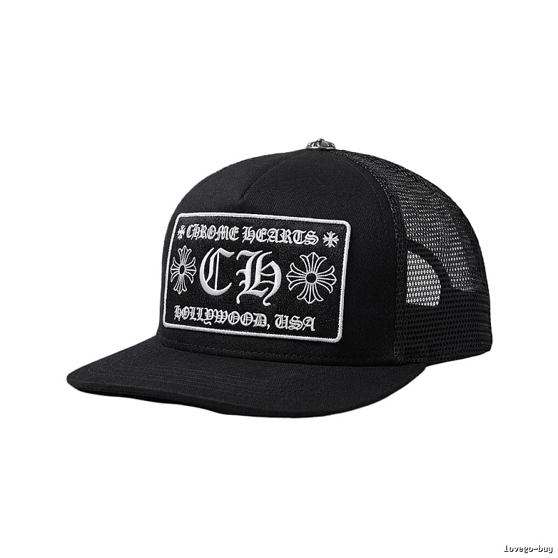 Chrome Hearts retro-style black cap