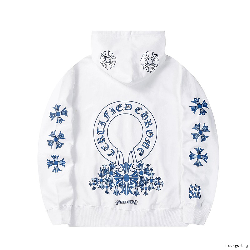 Chrome Hearts Sport Cross graphic hoodie Black Blue Cross for Collection Drops