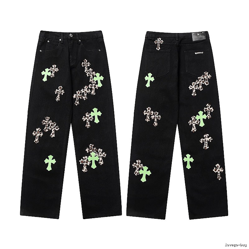 Chrome Hearts Summer Graphic jeans Light Denim Jeans with Bold Graphic