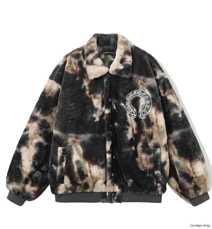 Chrome Hearts Tie - Dye Style Plush Coat