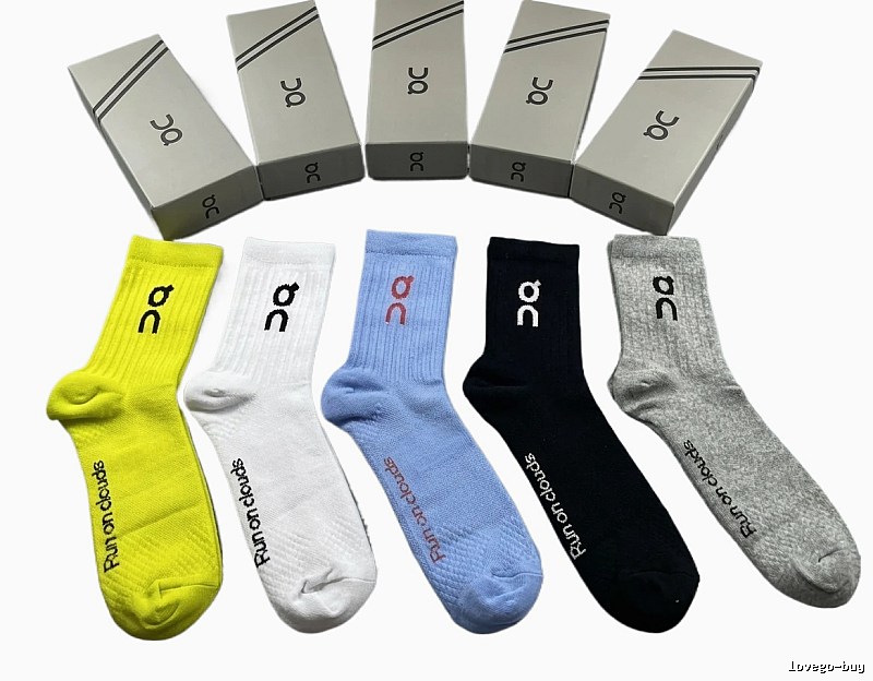 Colorful socks of the Run On Clouds trendy brand