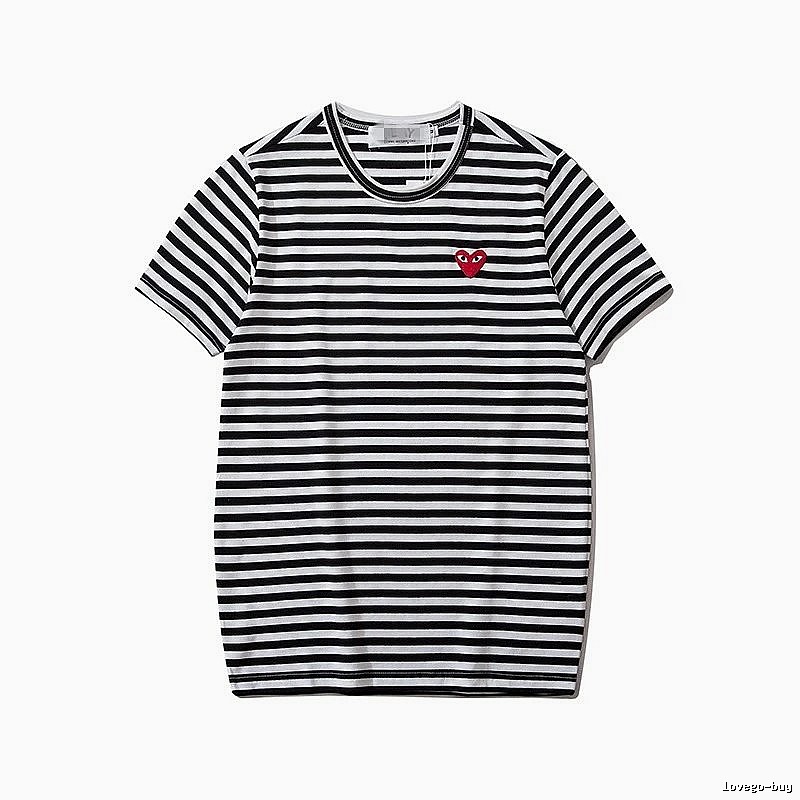 Comme des Garcons PLAY 2021-94 Black Style 2194 Heart Logo T-Shirt Fan Wear