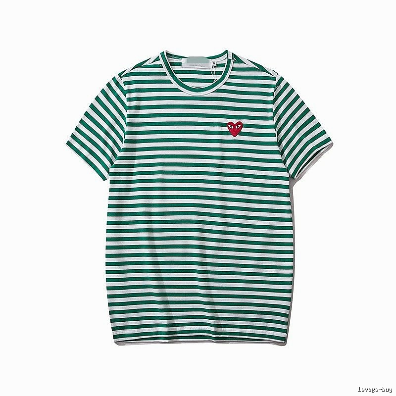 Comme des Garcons PLAY 2021-94 Green Style 2194 Heart Logo T-Shirt Match Day