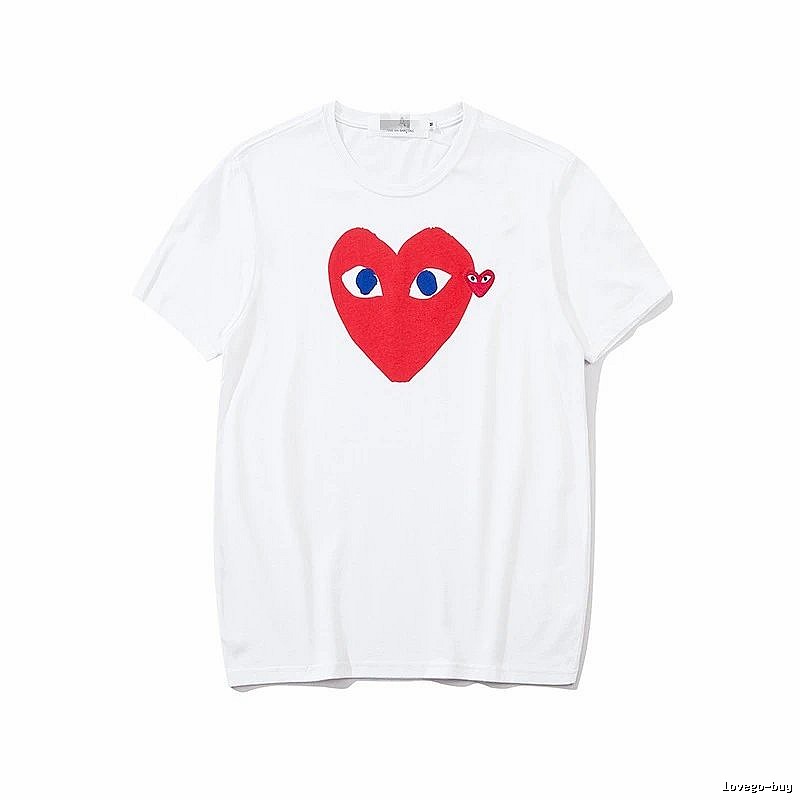 Comme des Garcons PLAY 2023-03 Red Style 2303 Heart Logo T-Shirt Smart Casual