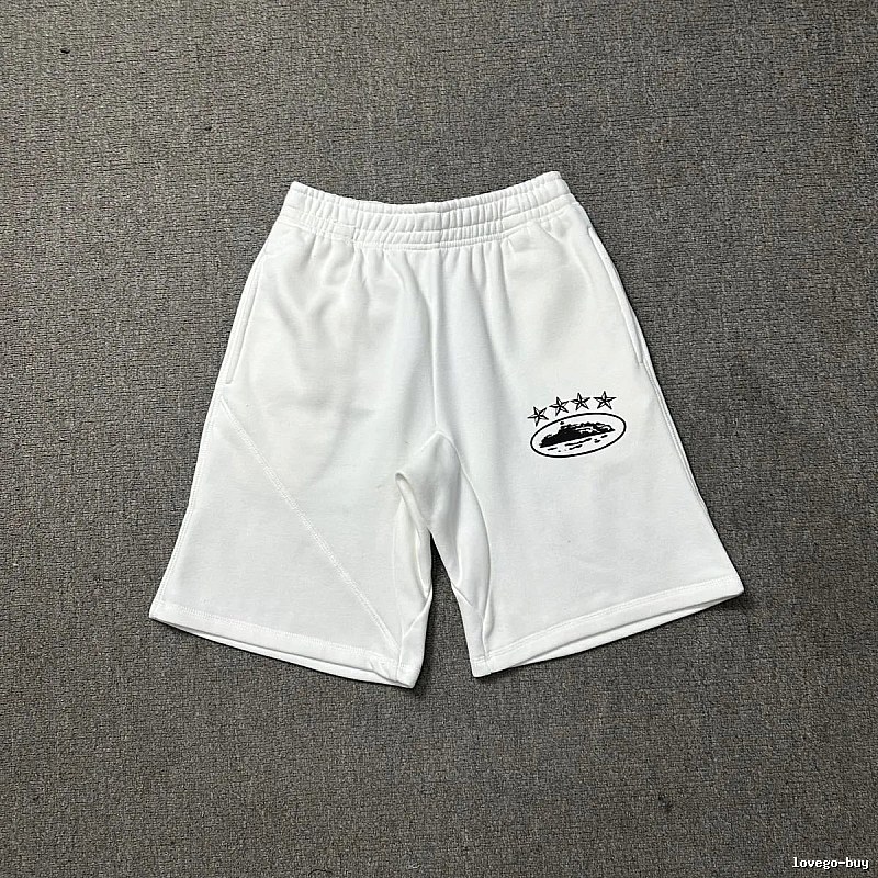 Corteiz Five-Star Trend Brand White Shorts