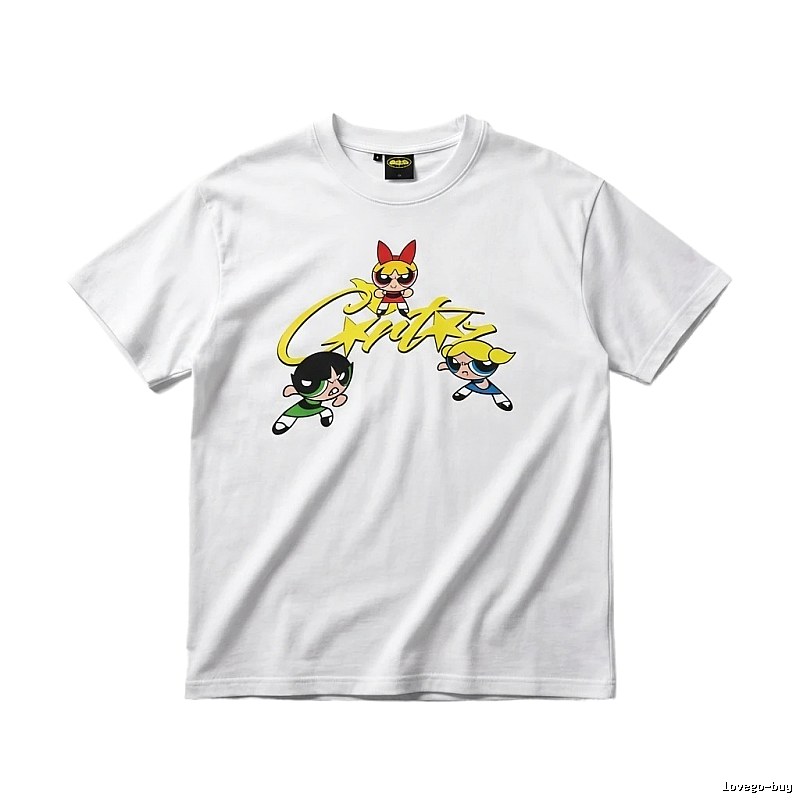 Corteiz Powerpuff Girls Cartoon White T-shirt