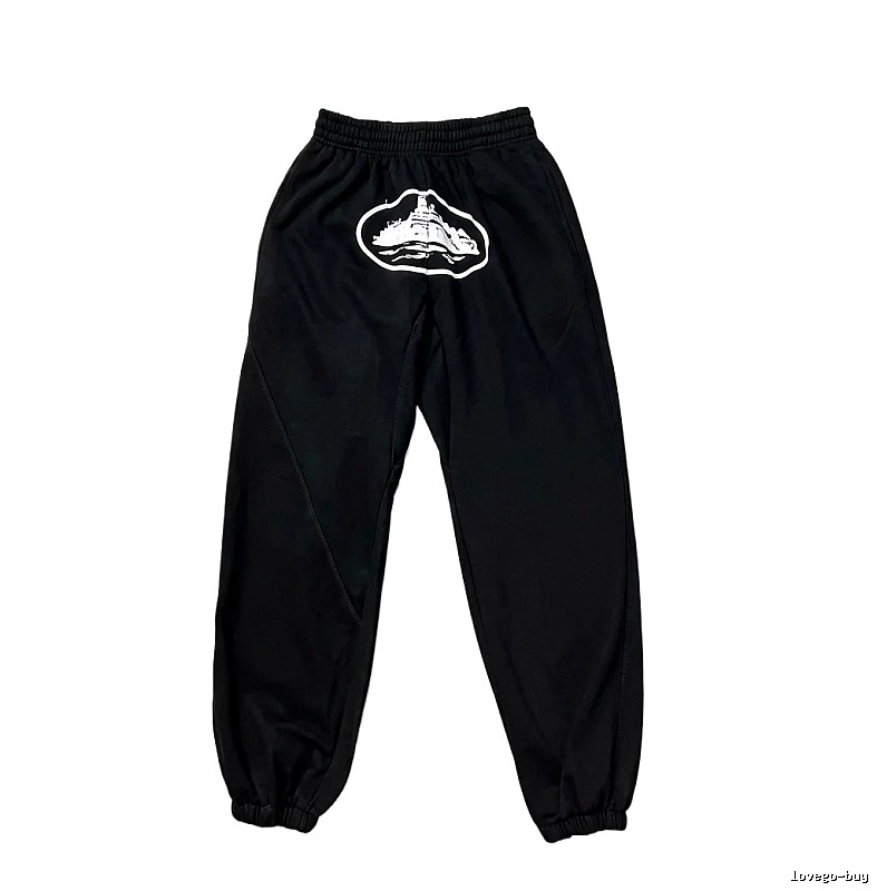 Corteiz Printed Casual Black Pants