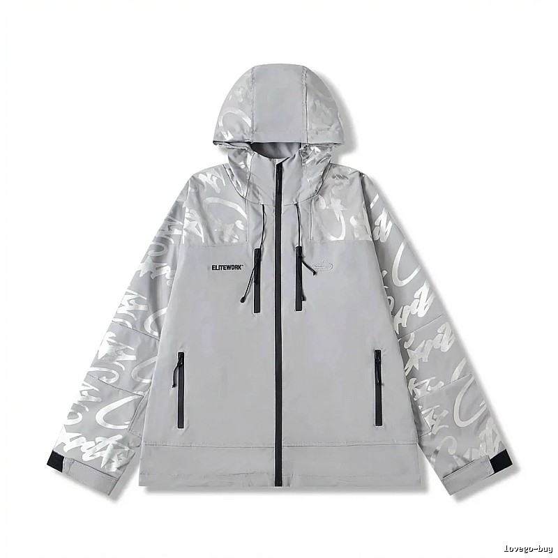 Corteiz Printed Trendy Cool Grey Jacket