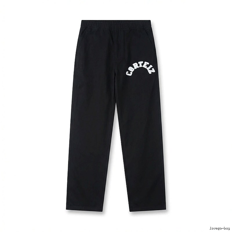Corteiz retro-style black trousers