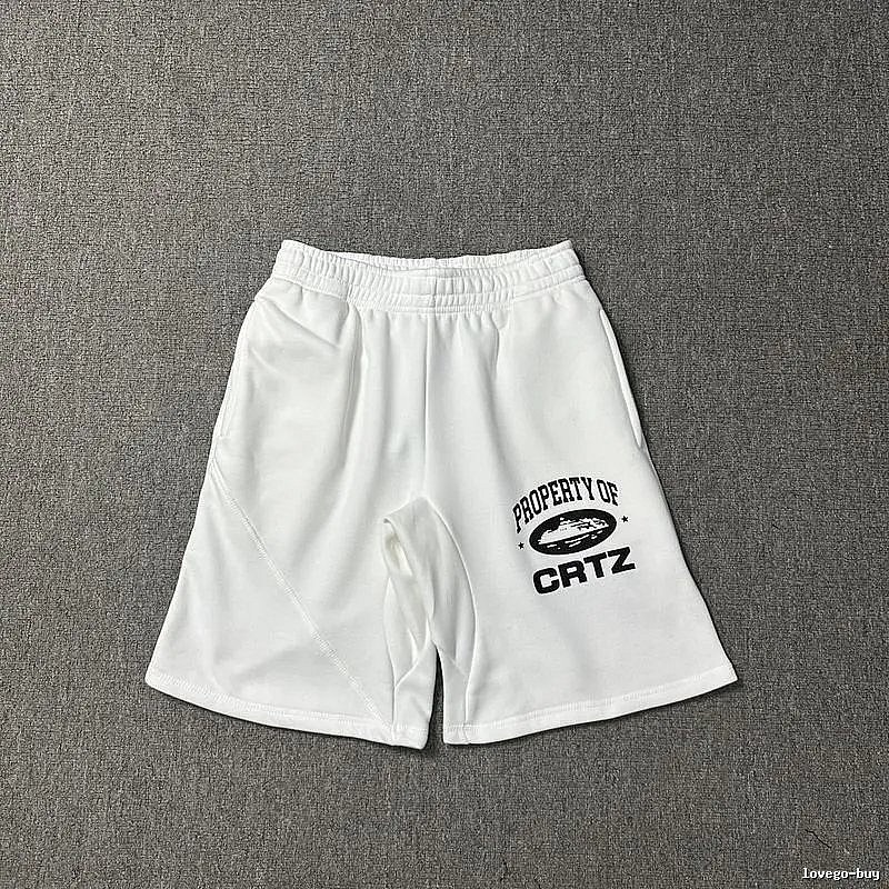 Corteiz trendy style white shorts