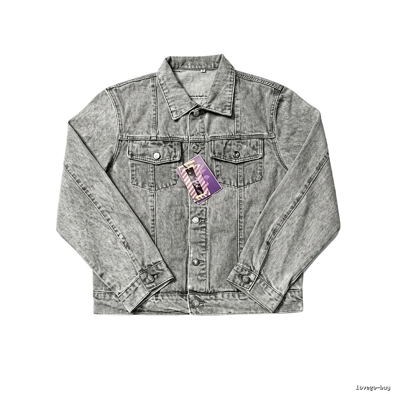 Corteiz Washed Grey Denim Jacket