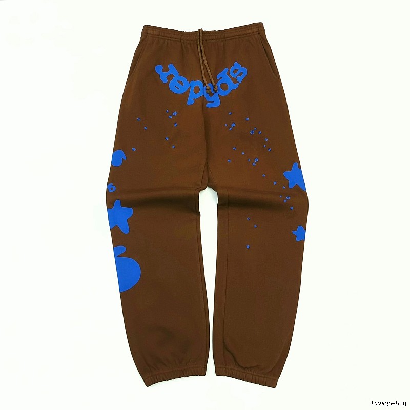Daily Edit Sp5der Graphic Sweatpants - Brown