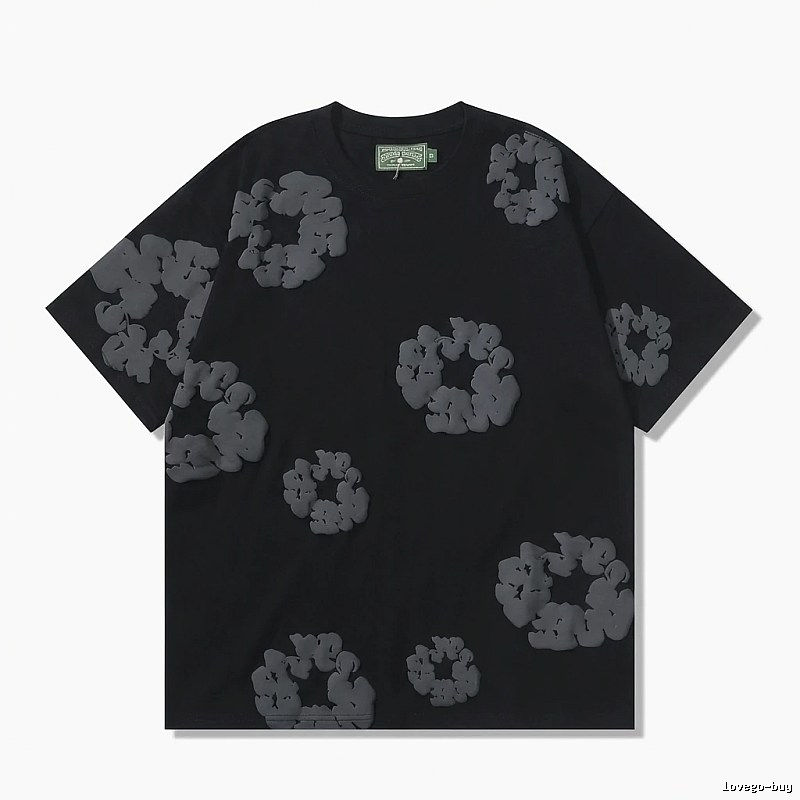 DENIM TEARS Dark Style Black Short-Sleeve