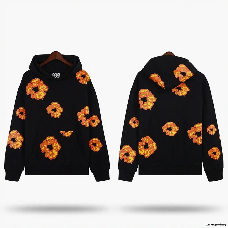 DENIM TEARS Flame Wind Black Sweatshirt
