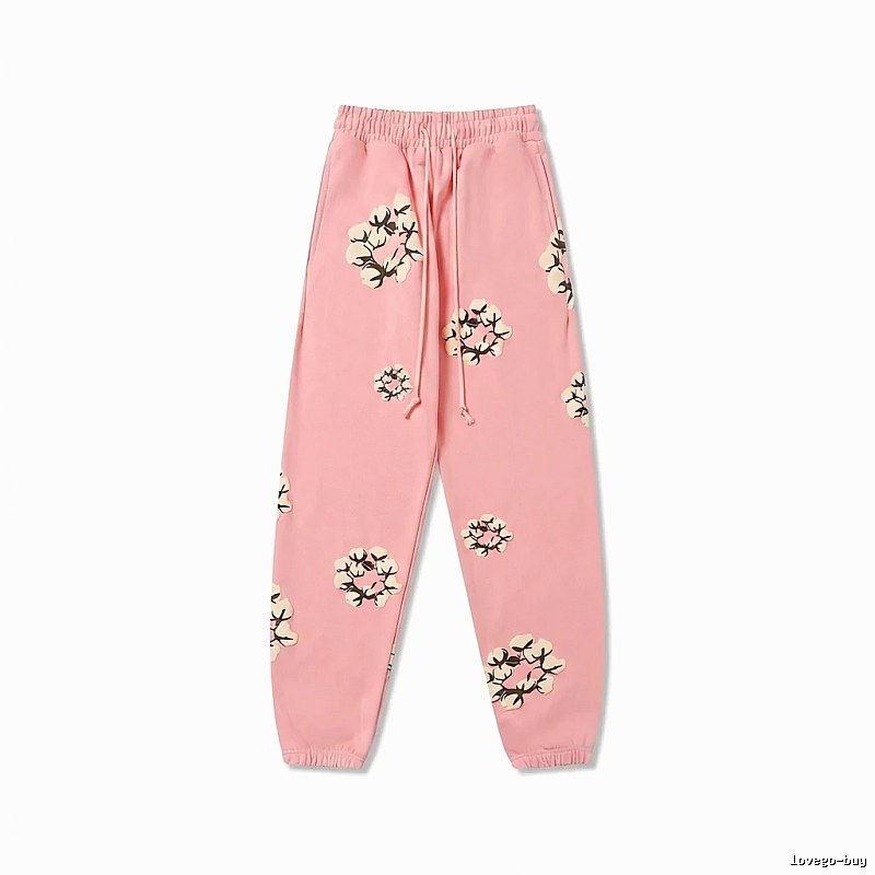 DENIM TEARS Floral Pink Sweatpants