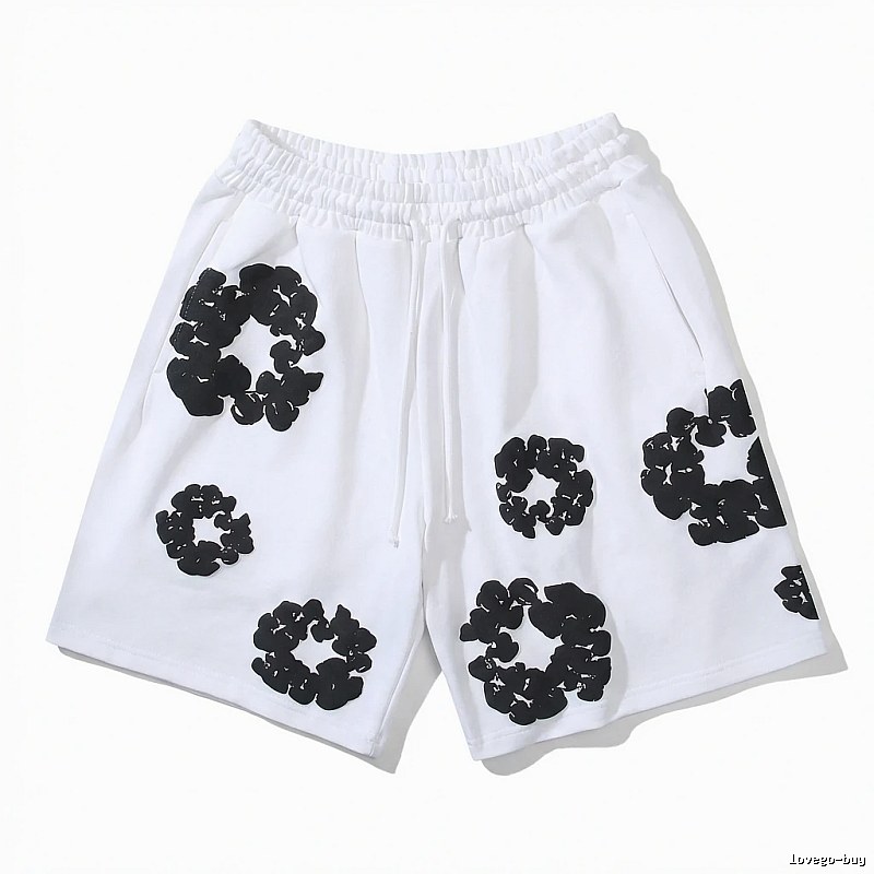 Denim Tears Floral Style White Shorts