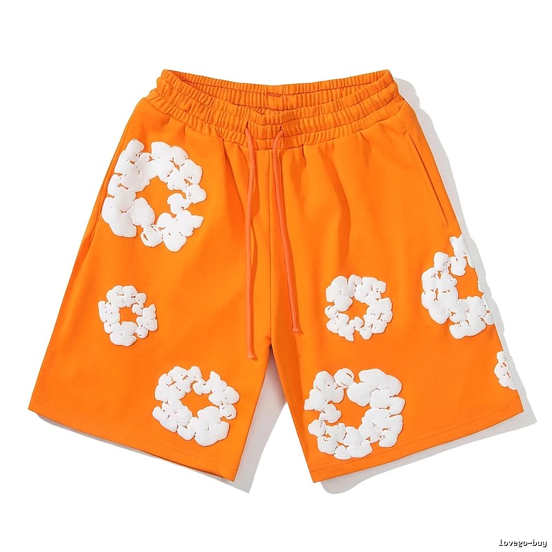 DENIM TEARS Floral Wind Orange Shorts