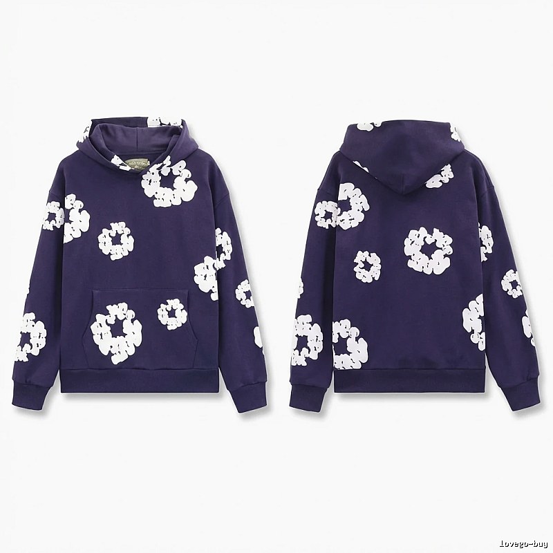 DENIM TEARS Printed Vintage Navy Blue Sweatshirt
