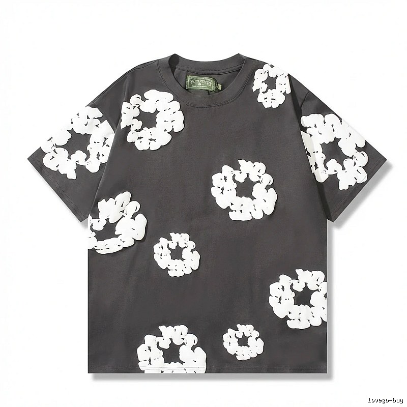 DENIM TEARS Three-dimensional Flower Style T-shirt