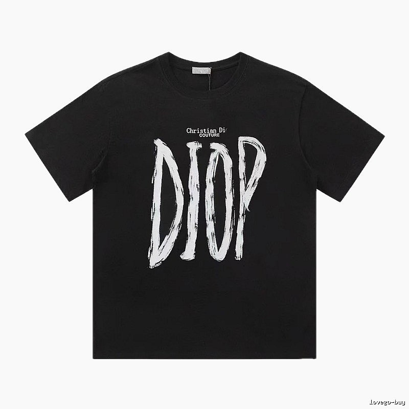 Dior Couture Graffiti Style Black T-Shirt