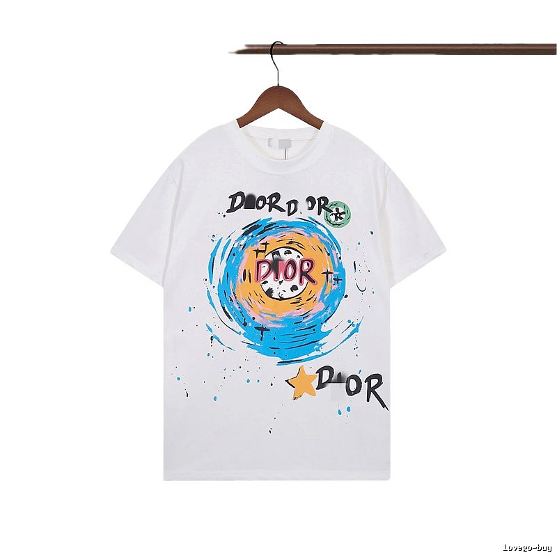 Dior Graffiti Trend Style White Short-sleeve T-shirt