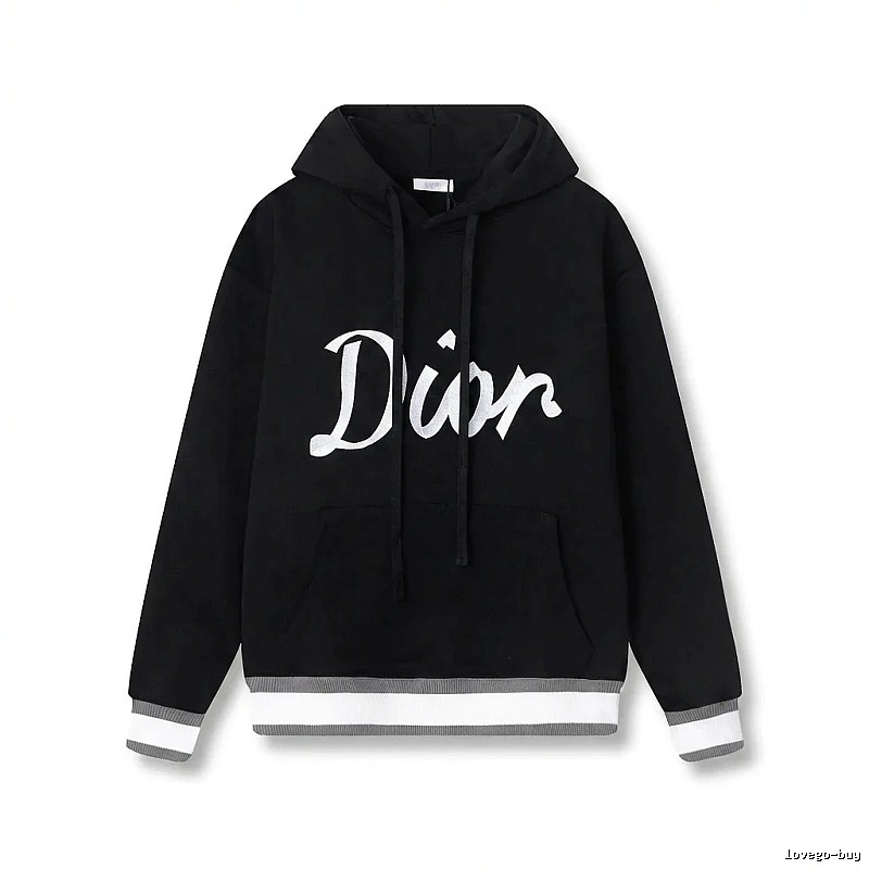 Dior letter-style black sweatshirt