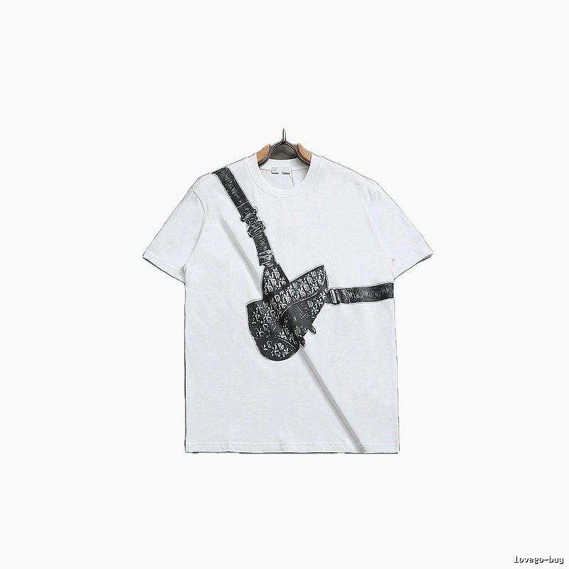Dior Monogram Collection Light Luxury Style White T-Shirt