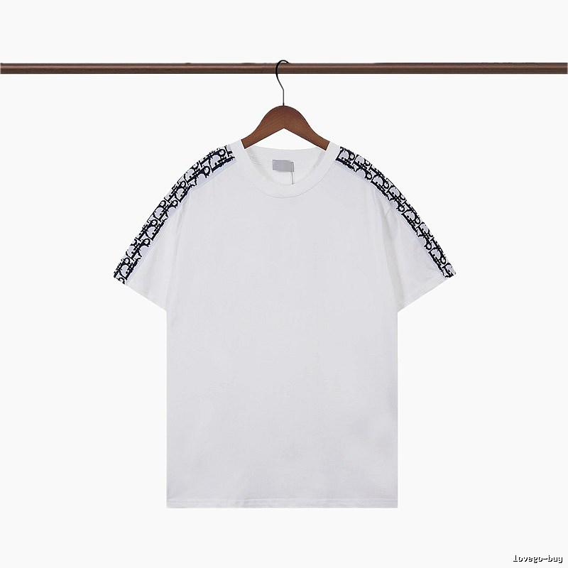 Dior Monogram Logo Tape Casual White T-Shirt