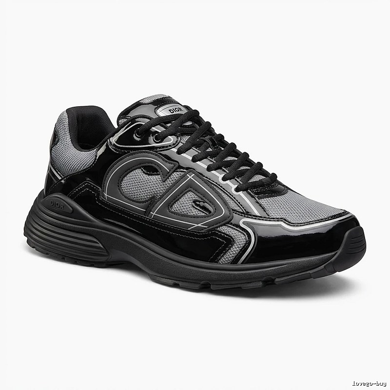 Dior retro-style black and grey sports shoes