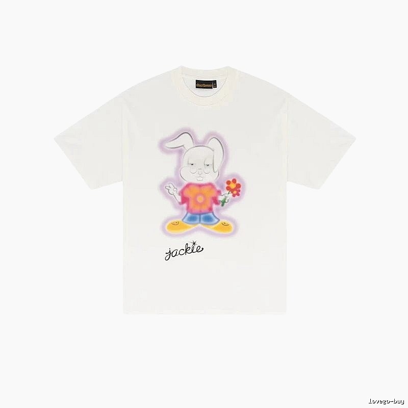 DREW Cartoon Rabbit Street Style Off-white T-shirt