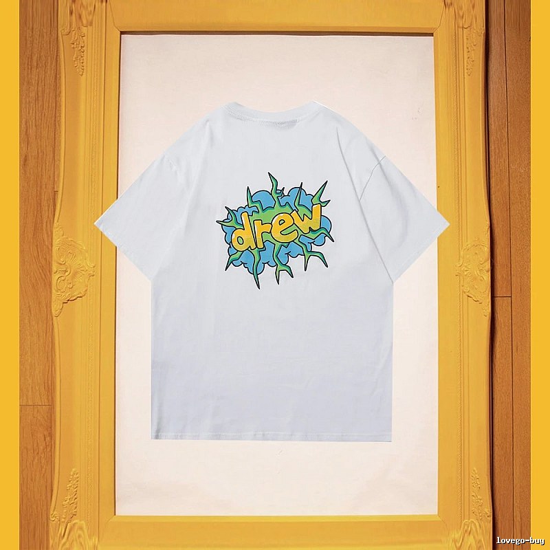 DREW Explosion Print Street Style White T-Shirt