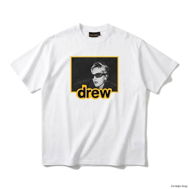 DREW Portrait Print White T-shirt