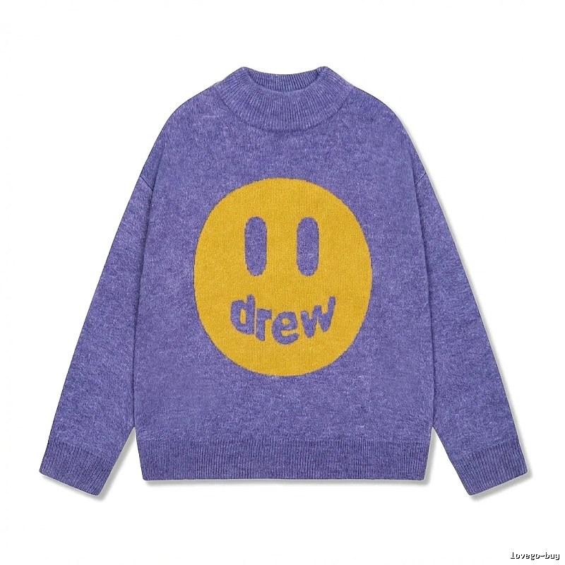 DREW Smiley Purple Sweater